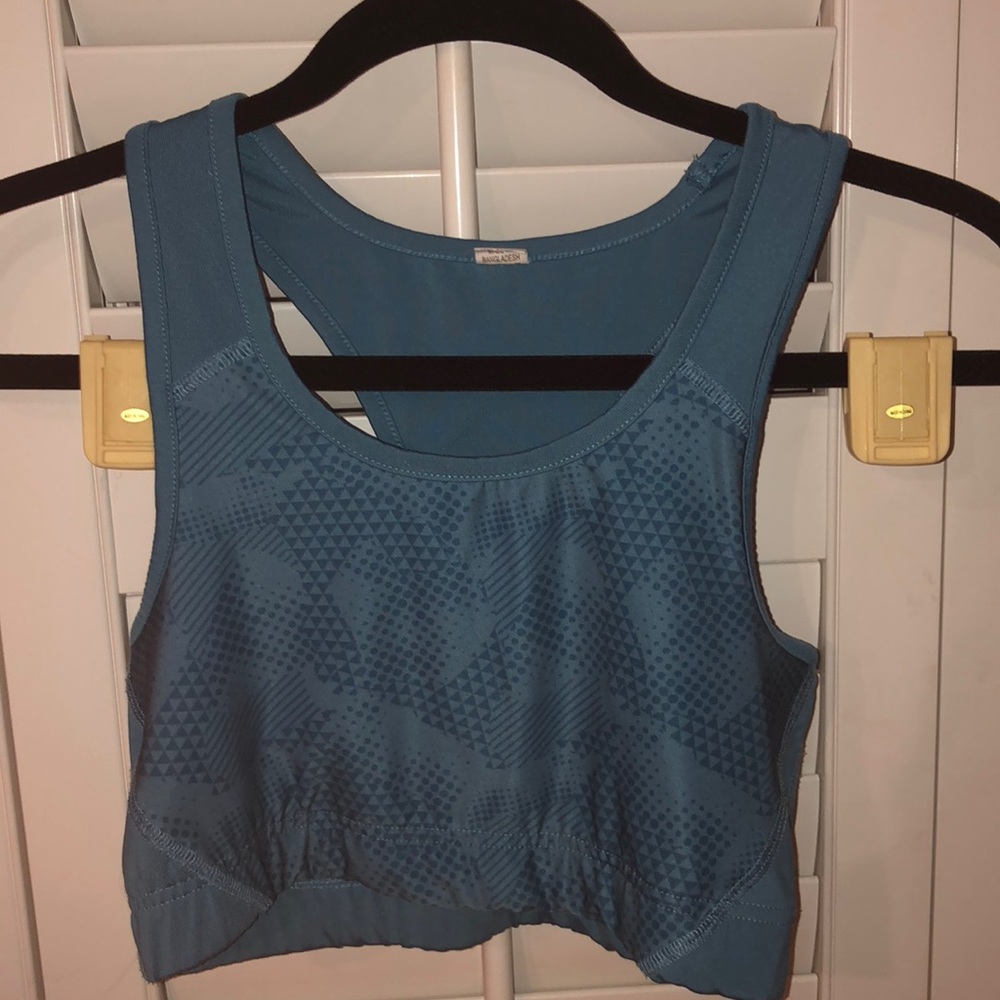 Blue Athletic Sports Bra